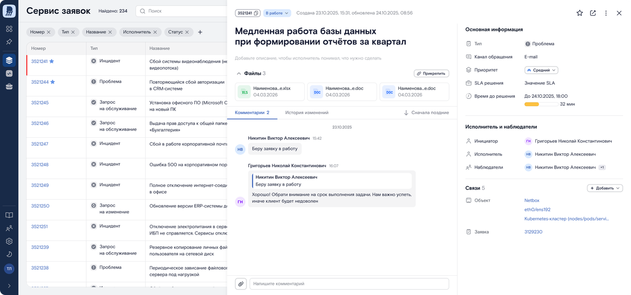 Карточка заявки